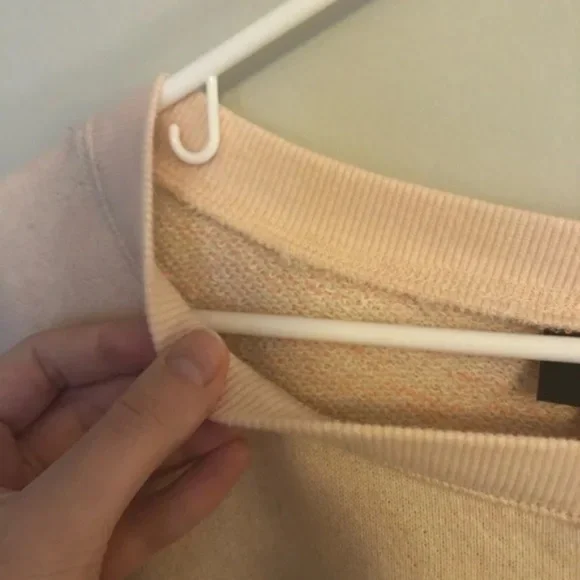 Mossimo Peach Crew Neck Pullover Sweatshirt - Picture 6 of 7